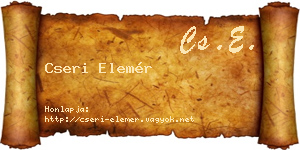 Cseri Elemér névjegykártya