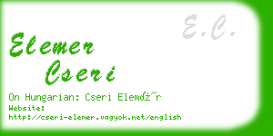 elemer cseri business card